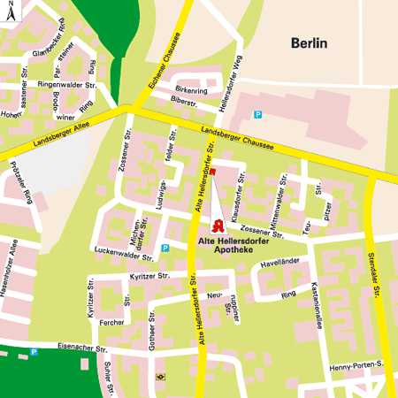 Anfahrtsplan der Alte Hellersdorfer Apotheke